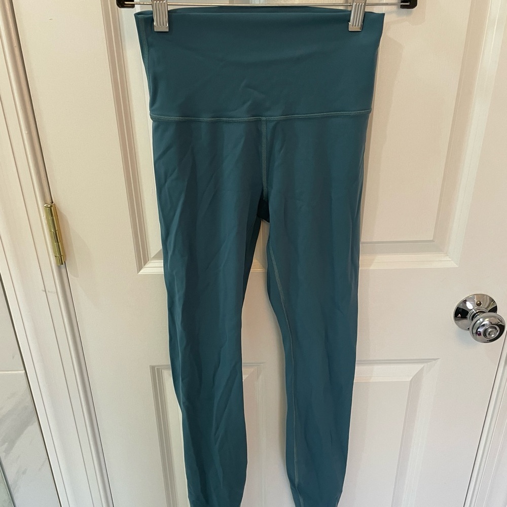 teal lululemon align leggings